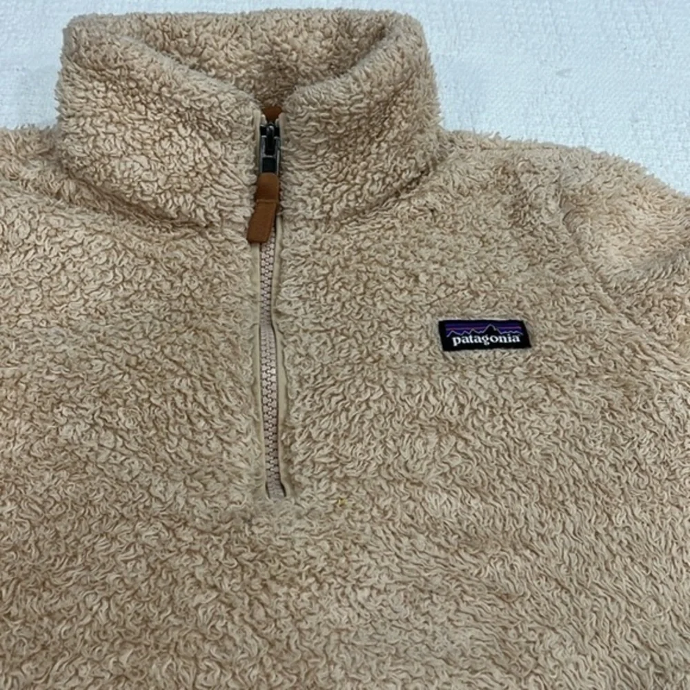 Patagonia kids XL size 14 Kids' Los Gatos 1/4-Zip Fleece Creamy, beige‎ color